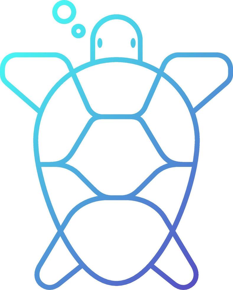 A turtle with bubbles around it vector