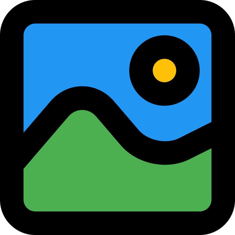 The app icon for a photo vector