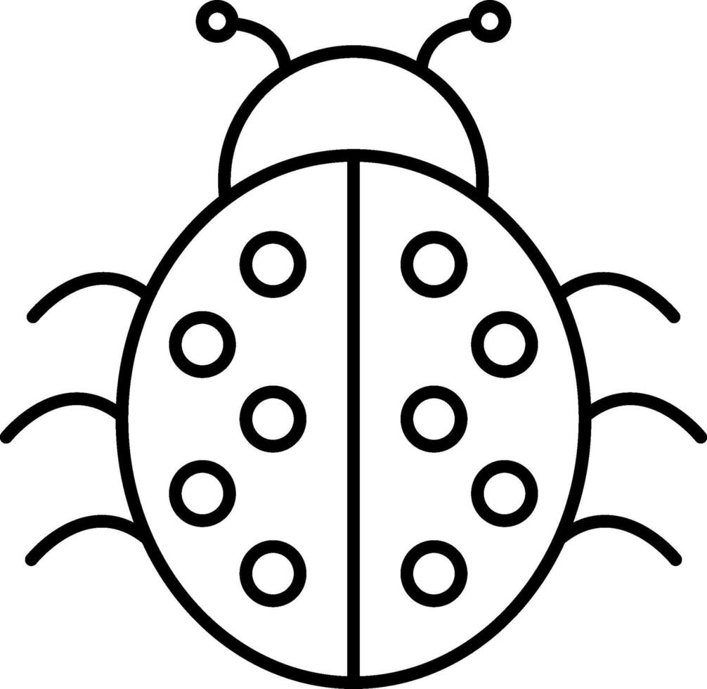 Ladybug coloring pages vector