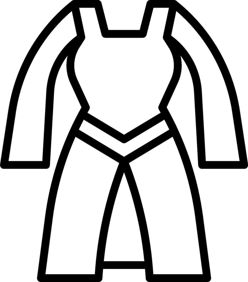 A black and white outline of a dress vector
