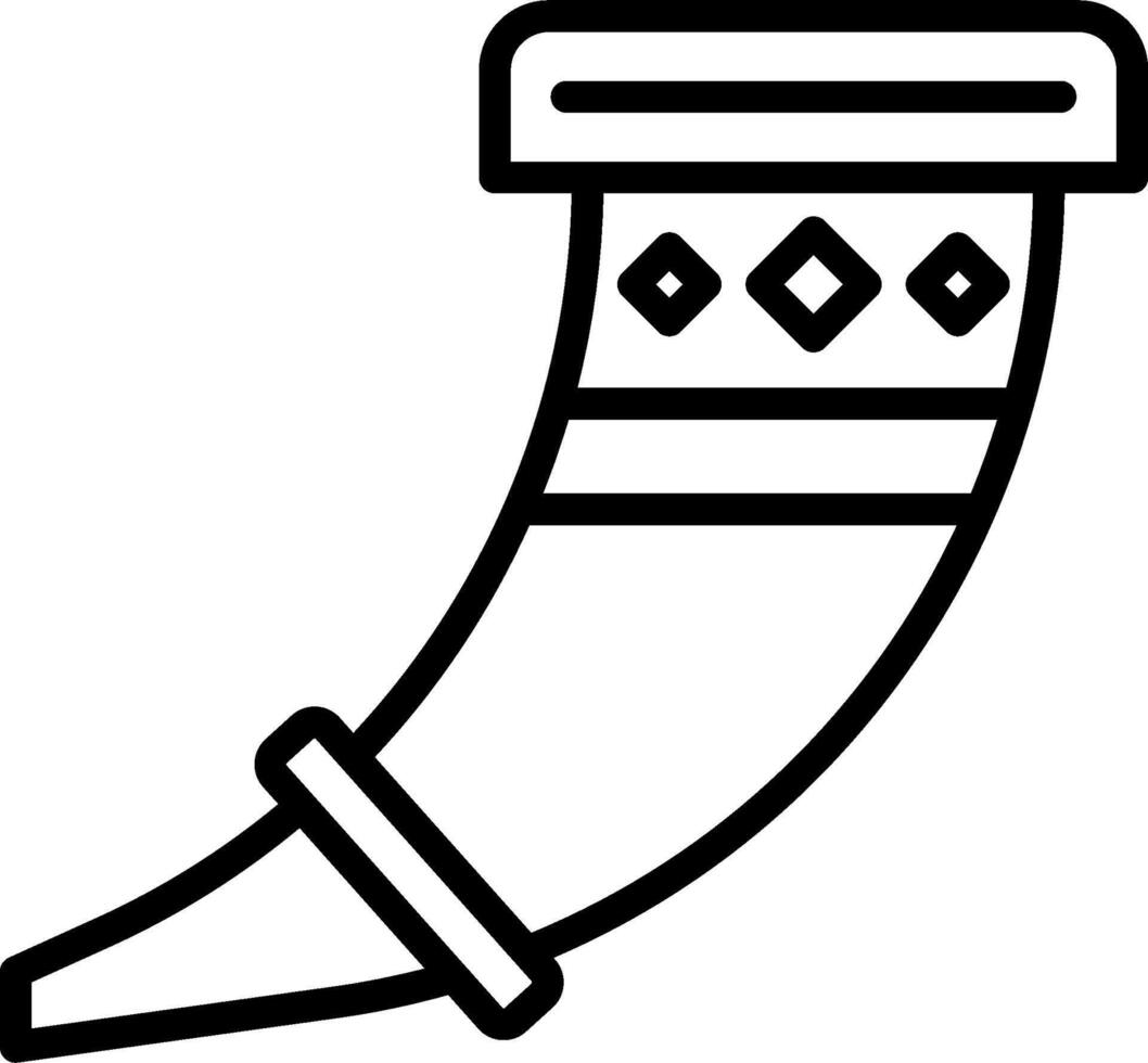 A horned horn icon on a white background vector