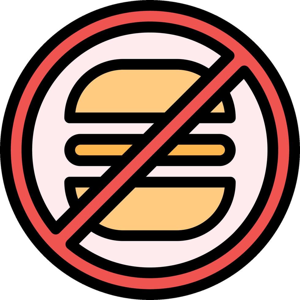 A no hamburger sign on a white background vector
