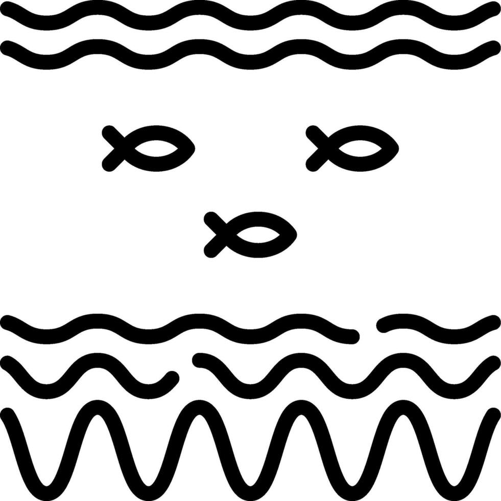 A black and white illustration of a fish face vector