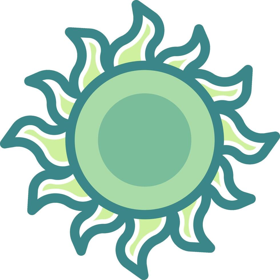 A green sun with a white background vector