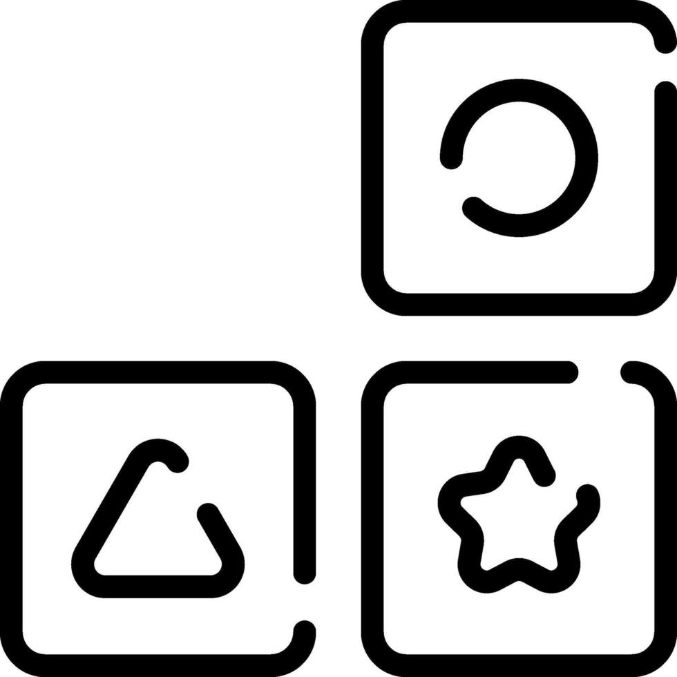A black and white icon of a star, a star, and a star vector