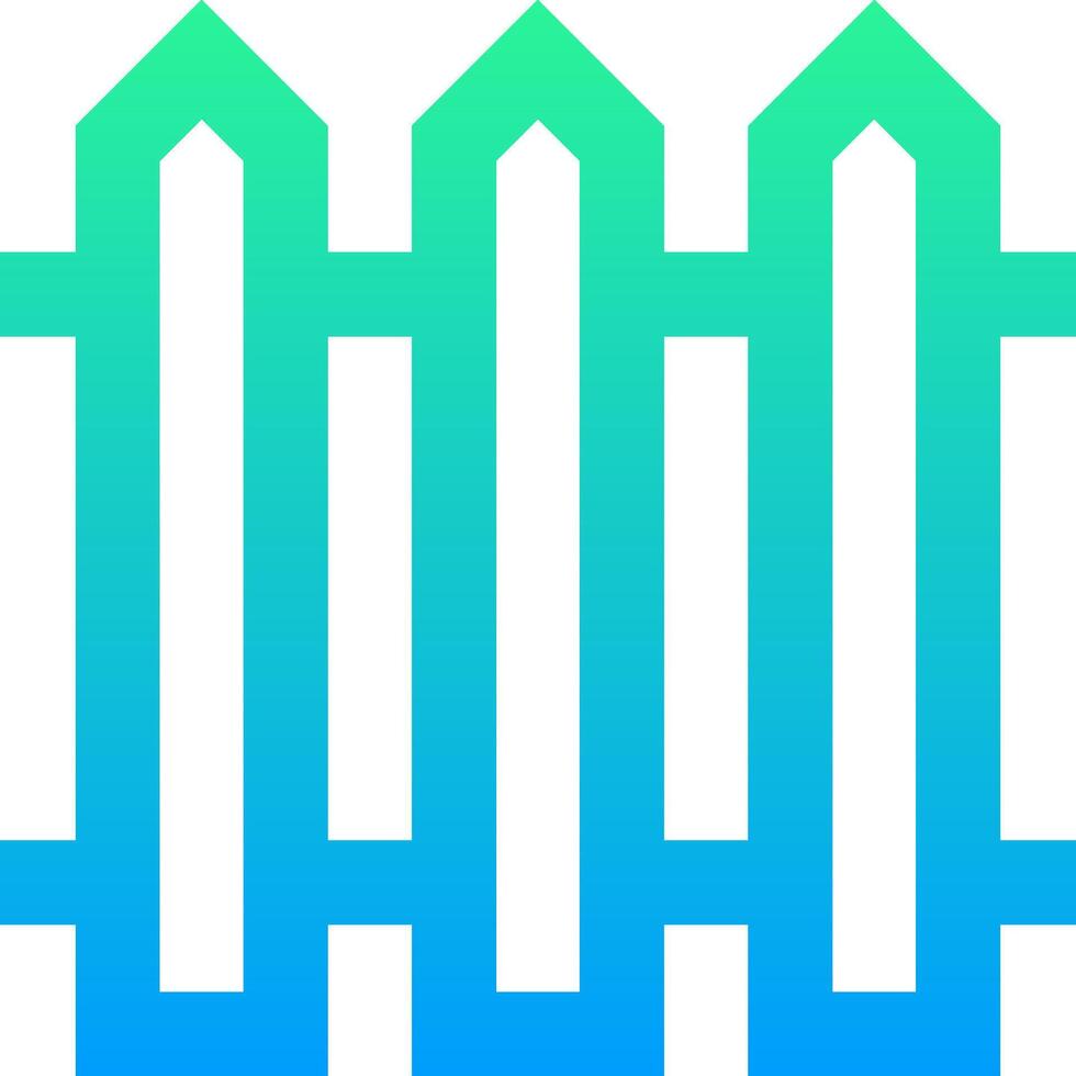 A blue and green fence with a white background vector