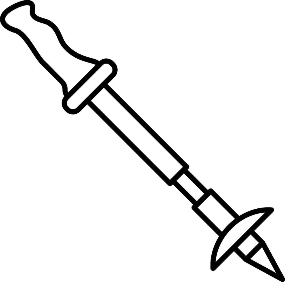 A black and white drawing of a needle vector