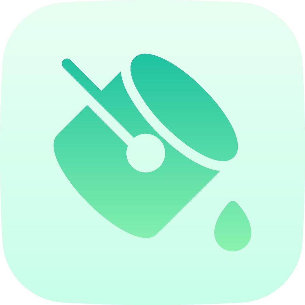 A green icon with a bucket and a drop vector