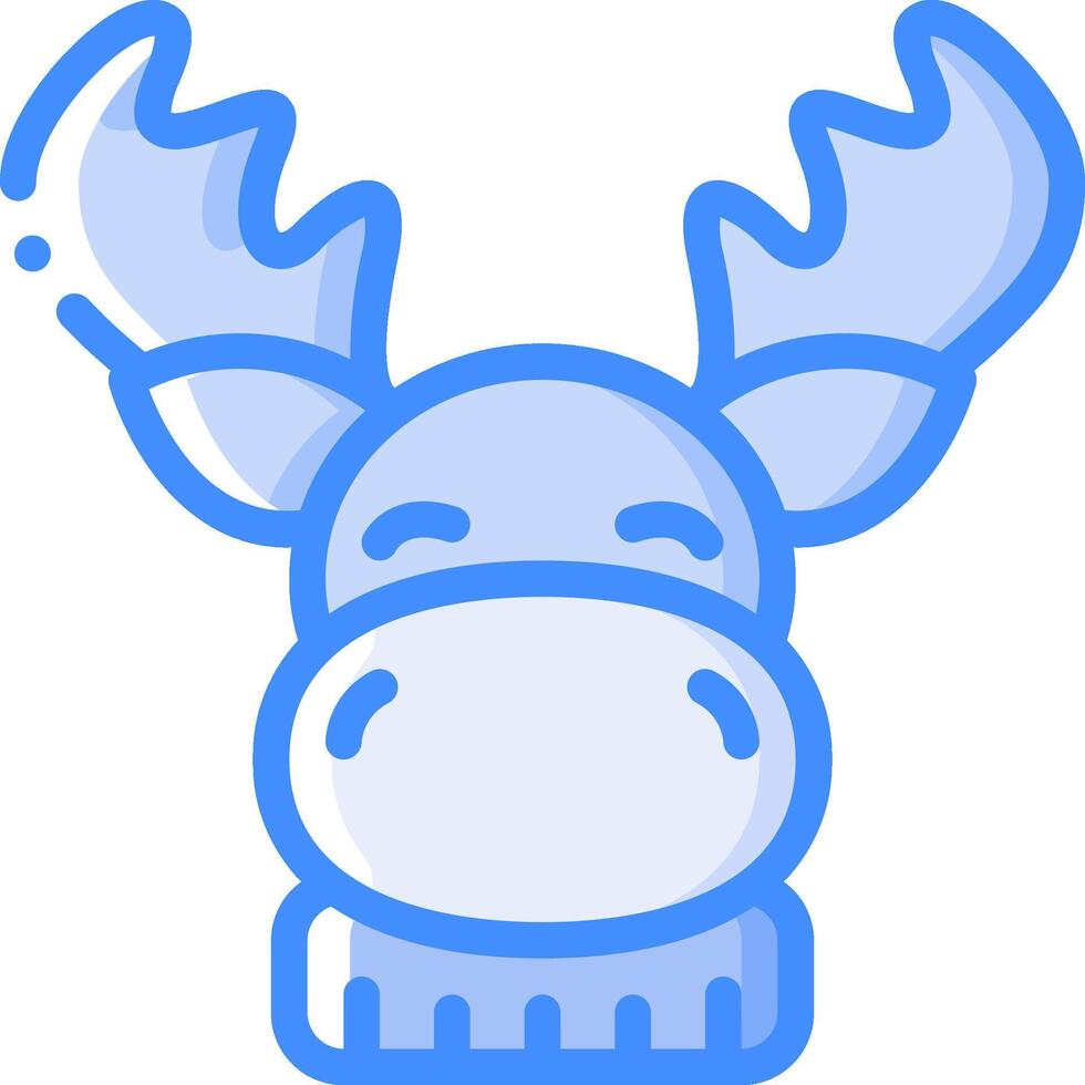 Moose head icon vector