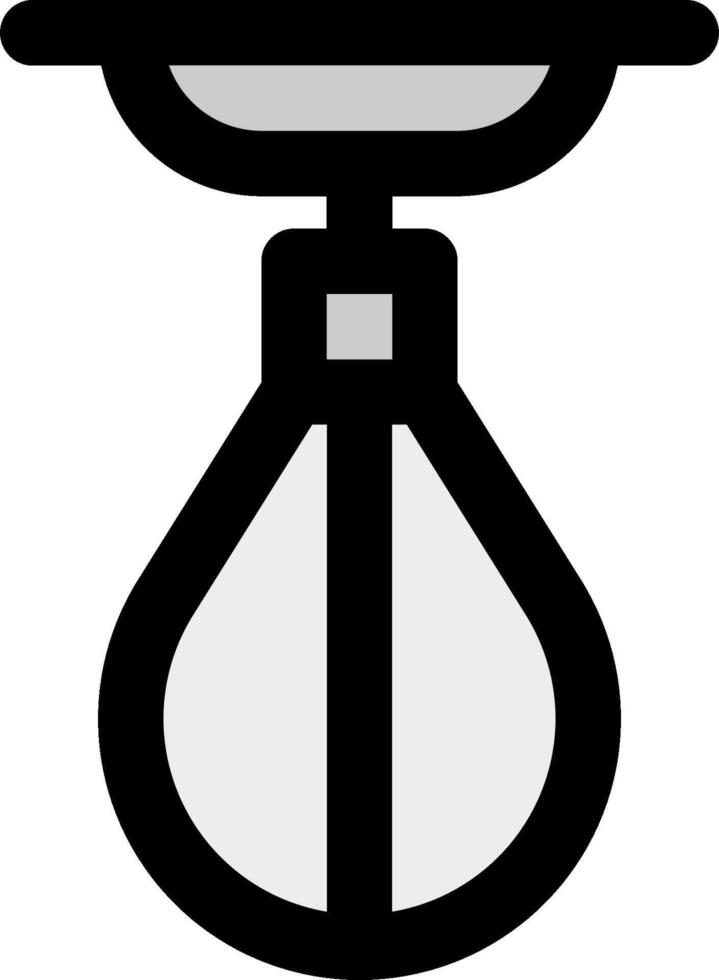A black and white illustration of a light bulb vector