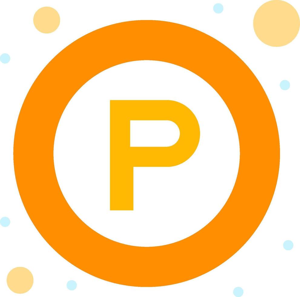 The p logo in an orange circle vector