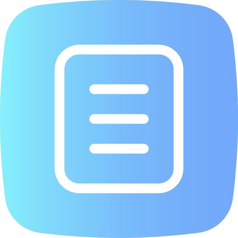 A blue square icon with a white line on it vector