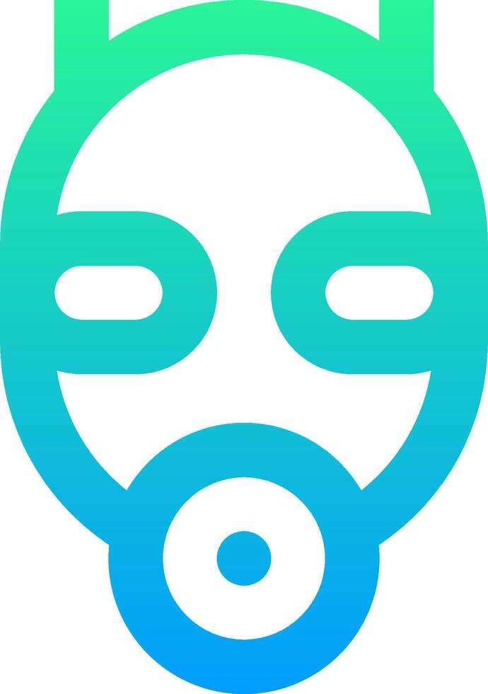 A blue and green logo with a face vector