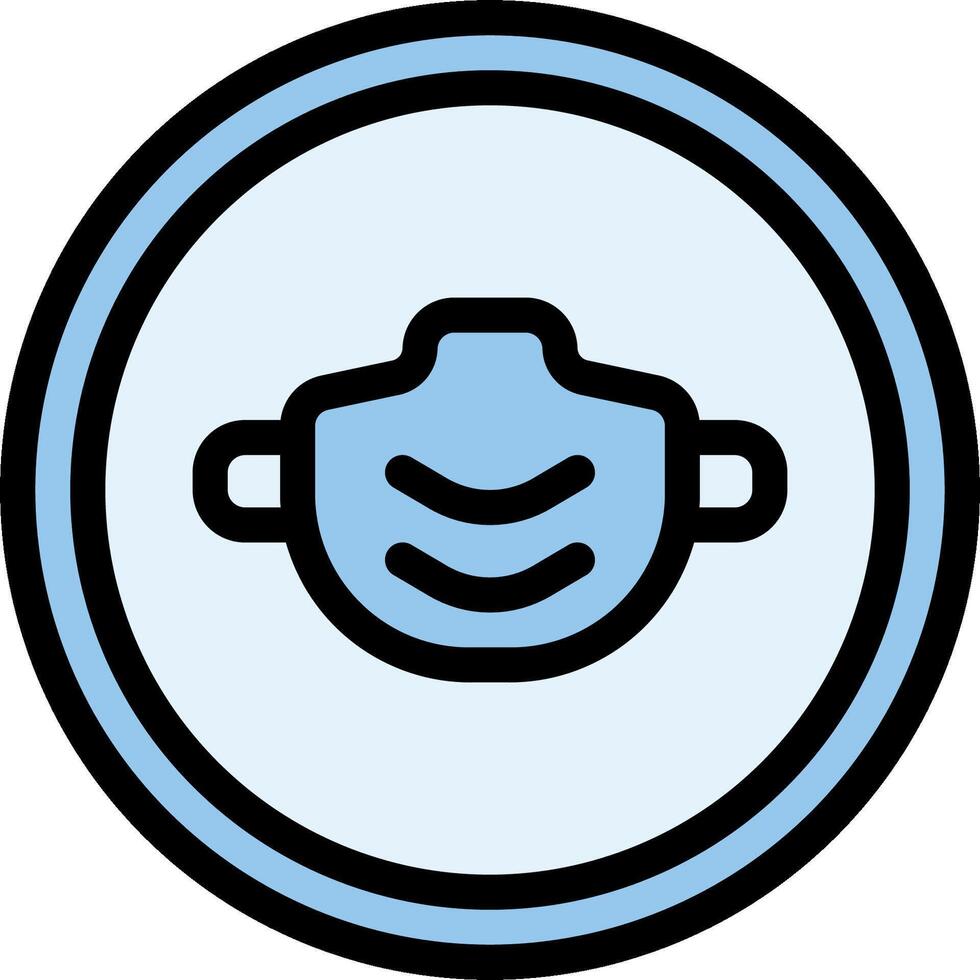 A blue and black mask icon on a white background vector