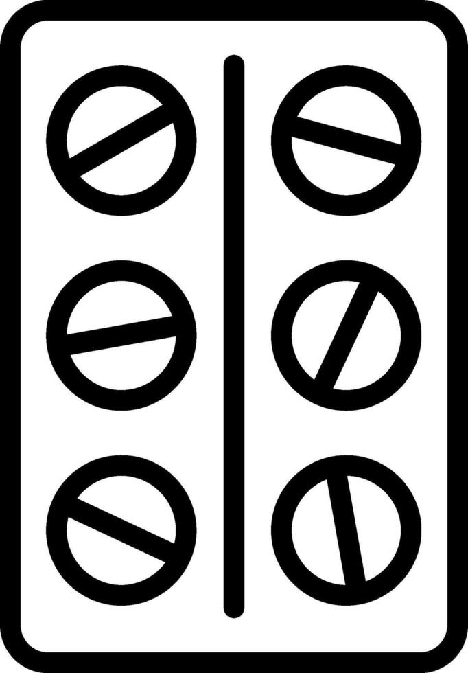 A black and white image of a pill box vector
