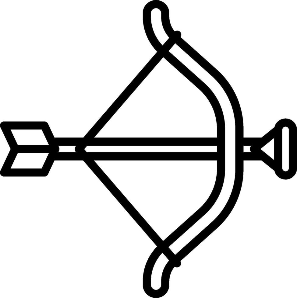 A bow and arrow icon on a white background vector