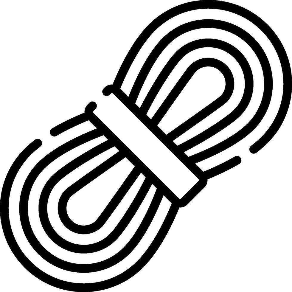 A black and white drawing of a rope vector