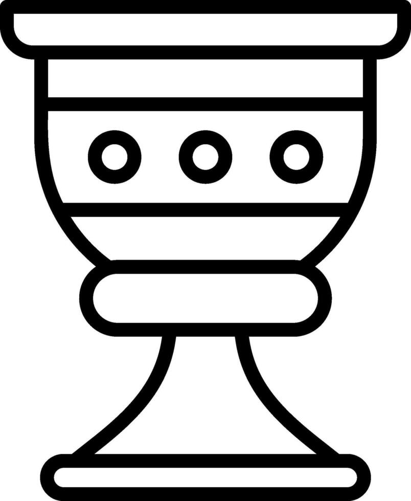 A black and white drawing of a vase vector