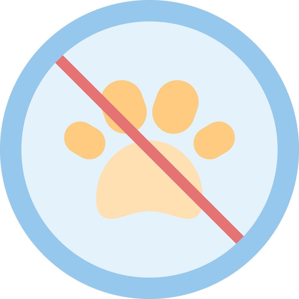 A no pet sign on a white background vector
