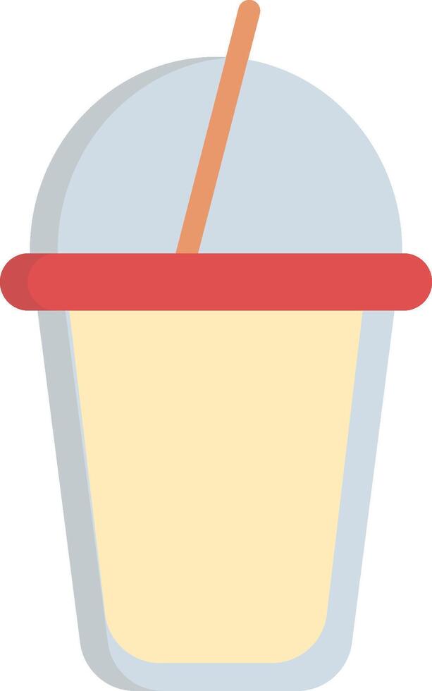 A cup with a straw and a straw in it vector
