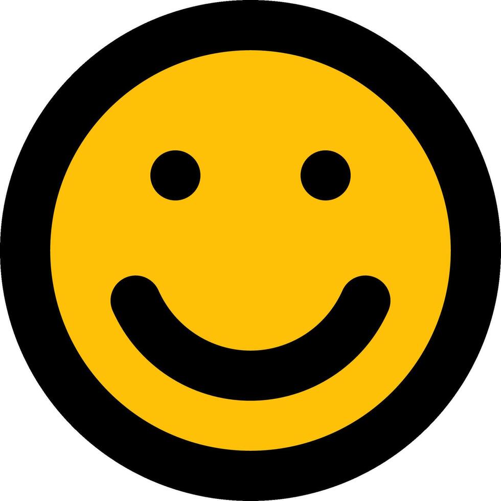A smiley face in a black circle vector