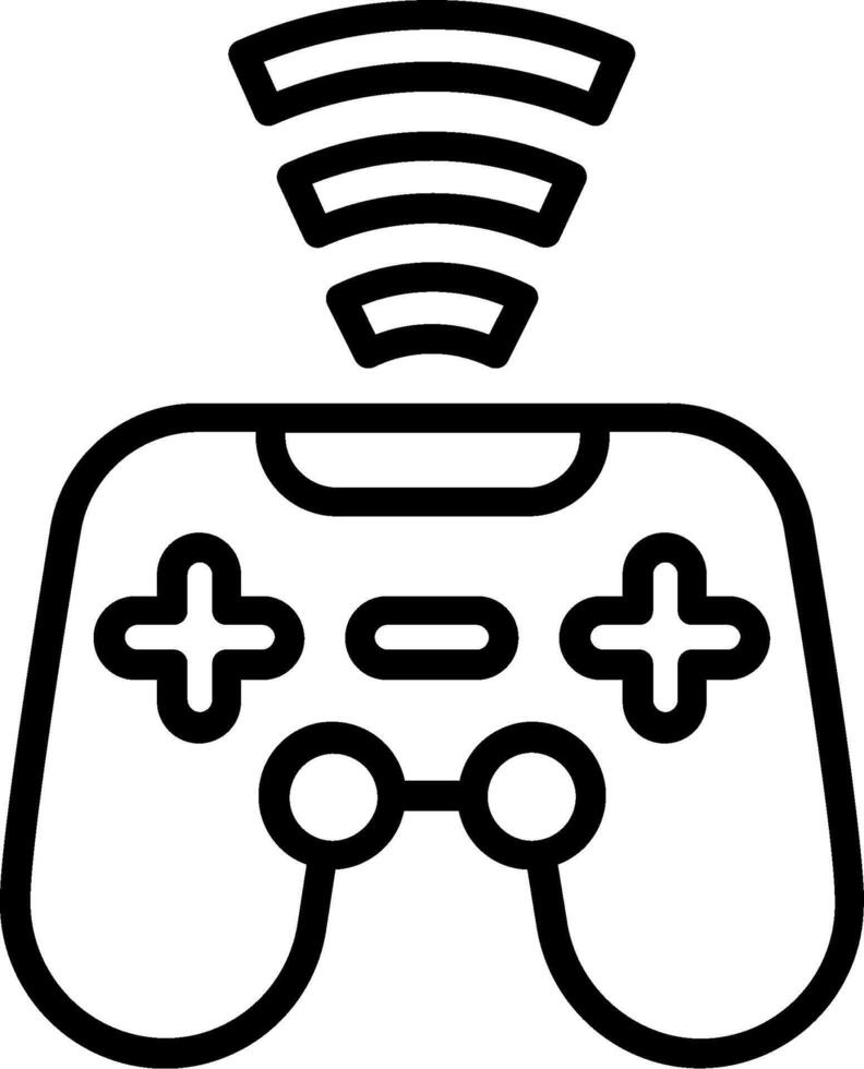 A black and white image of a game controller vector