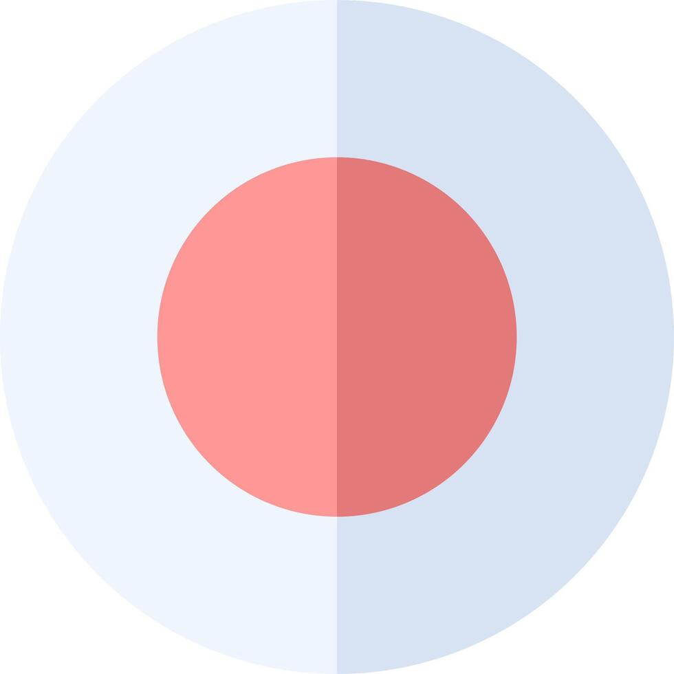 A red circle with a white dot in the center vector