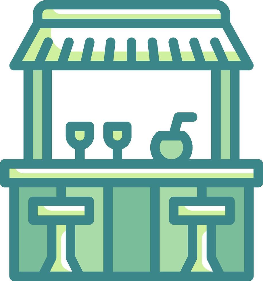 A bar with a table and chairs vector