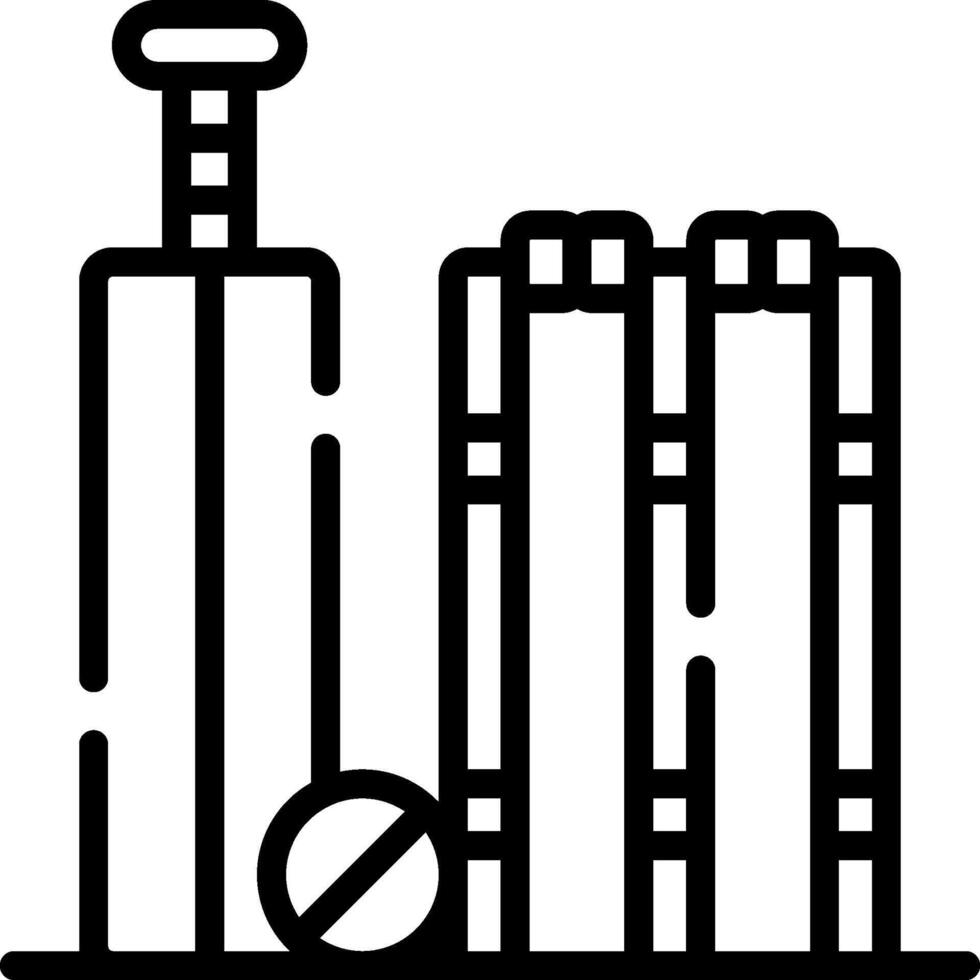A black and white illustration of a suitcase and a ball vector