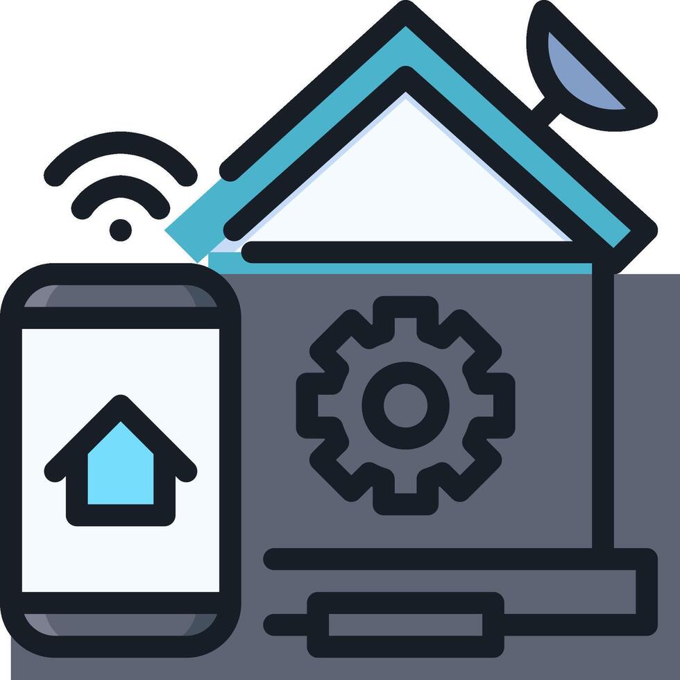 Smart home automation icon vector