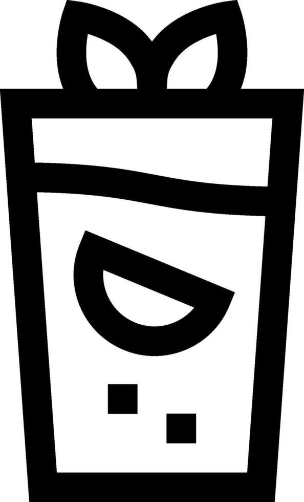 A black and white icon of a gift box vector