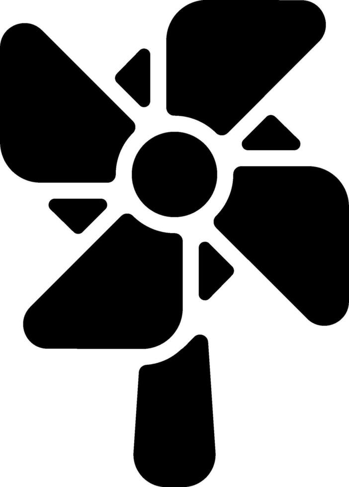 A black and white logo of a fan vector