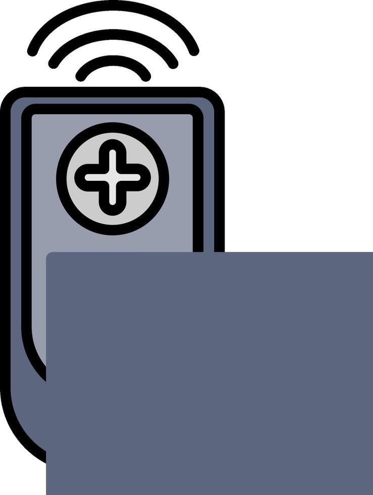 A remote control with a phone icon vector