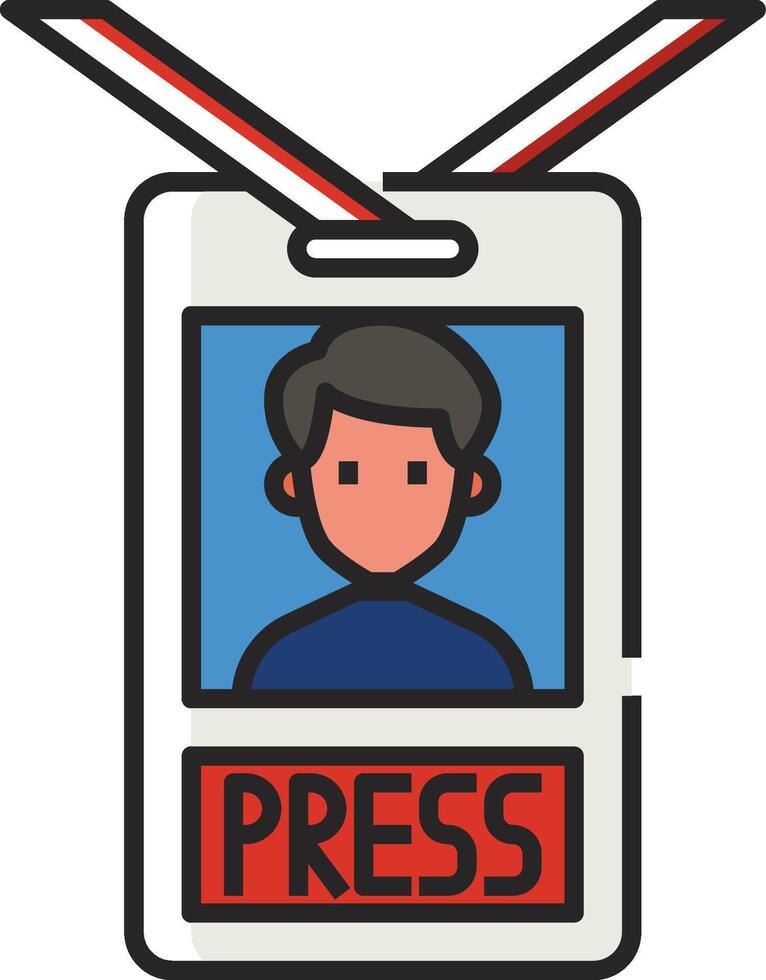 Press badge icon illustration design vector