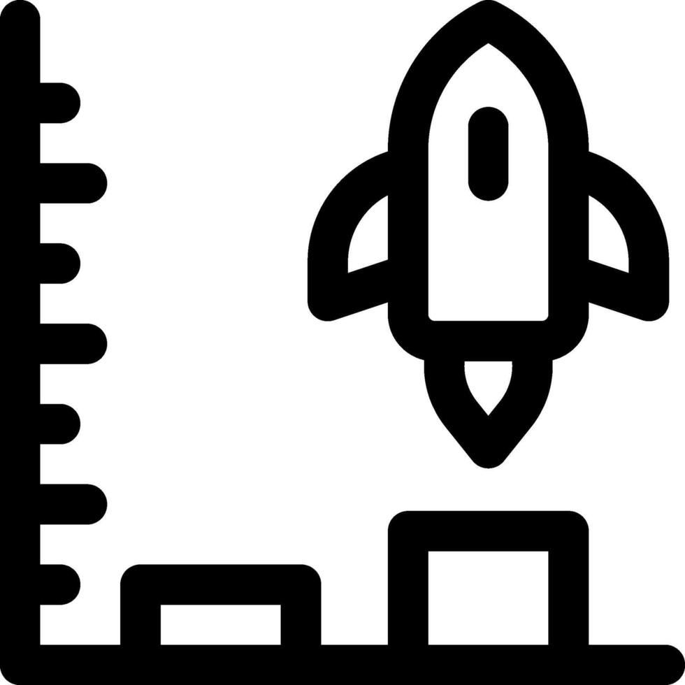 A rocket is flying over a building vector