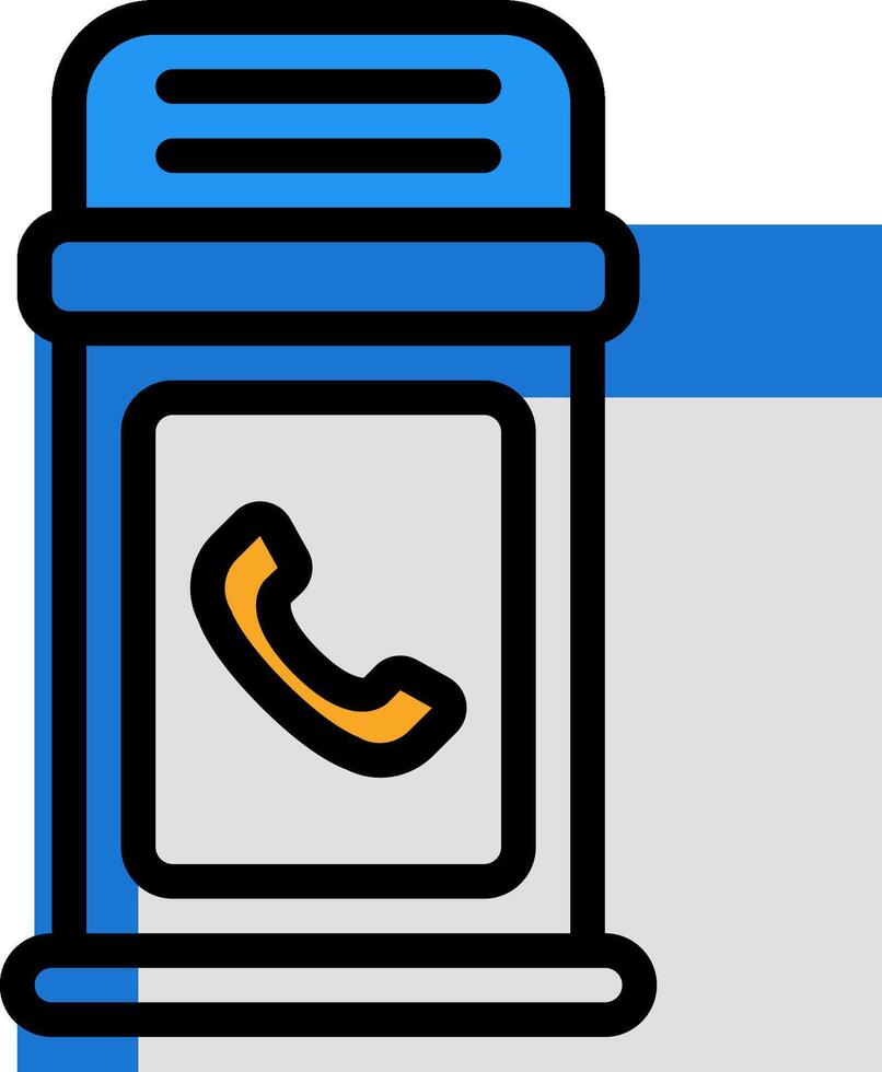 A phone icon with a phone in a container vector