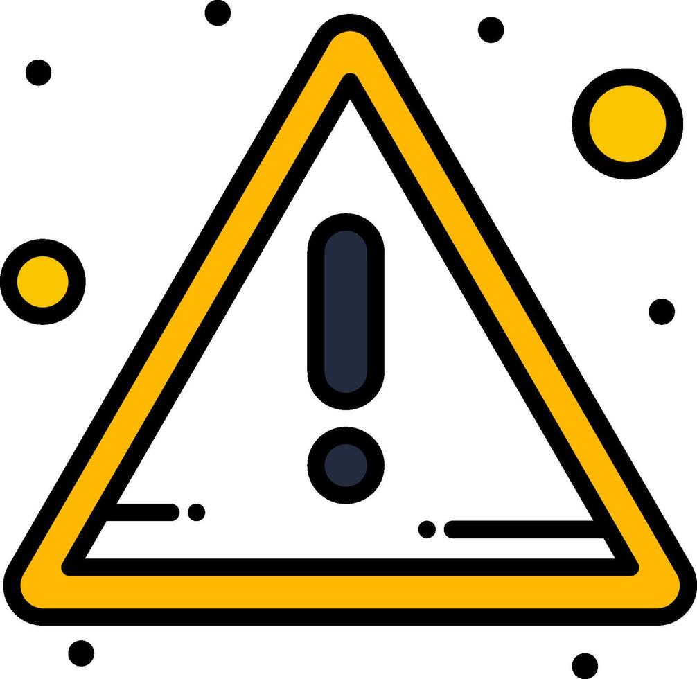 A yellow warning sign with a black exclamation mark vector