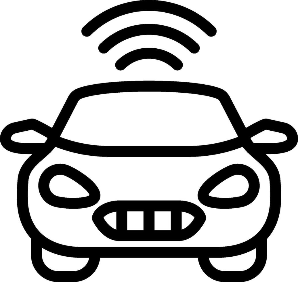 A car with wifi on it and a wifi icon vector