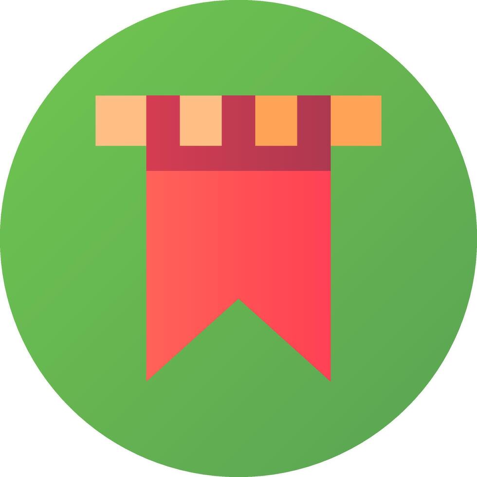 A flat icon of a ribbon on a green background vector