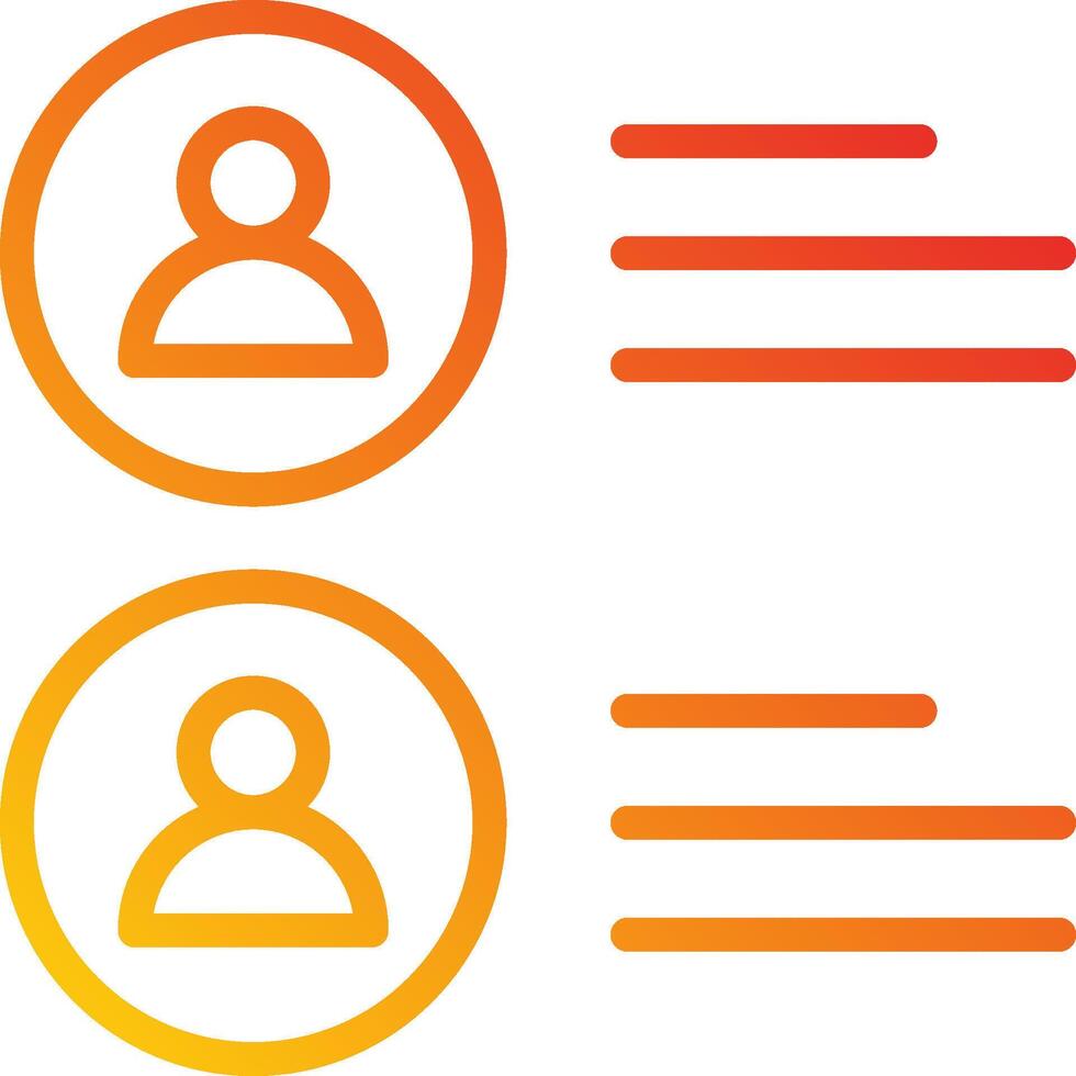 A set of icons showing the user and the person vector