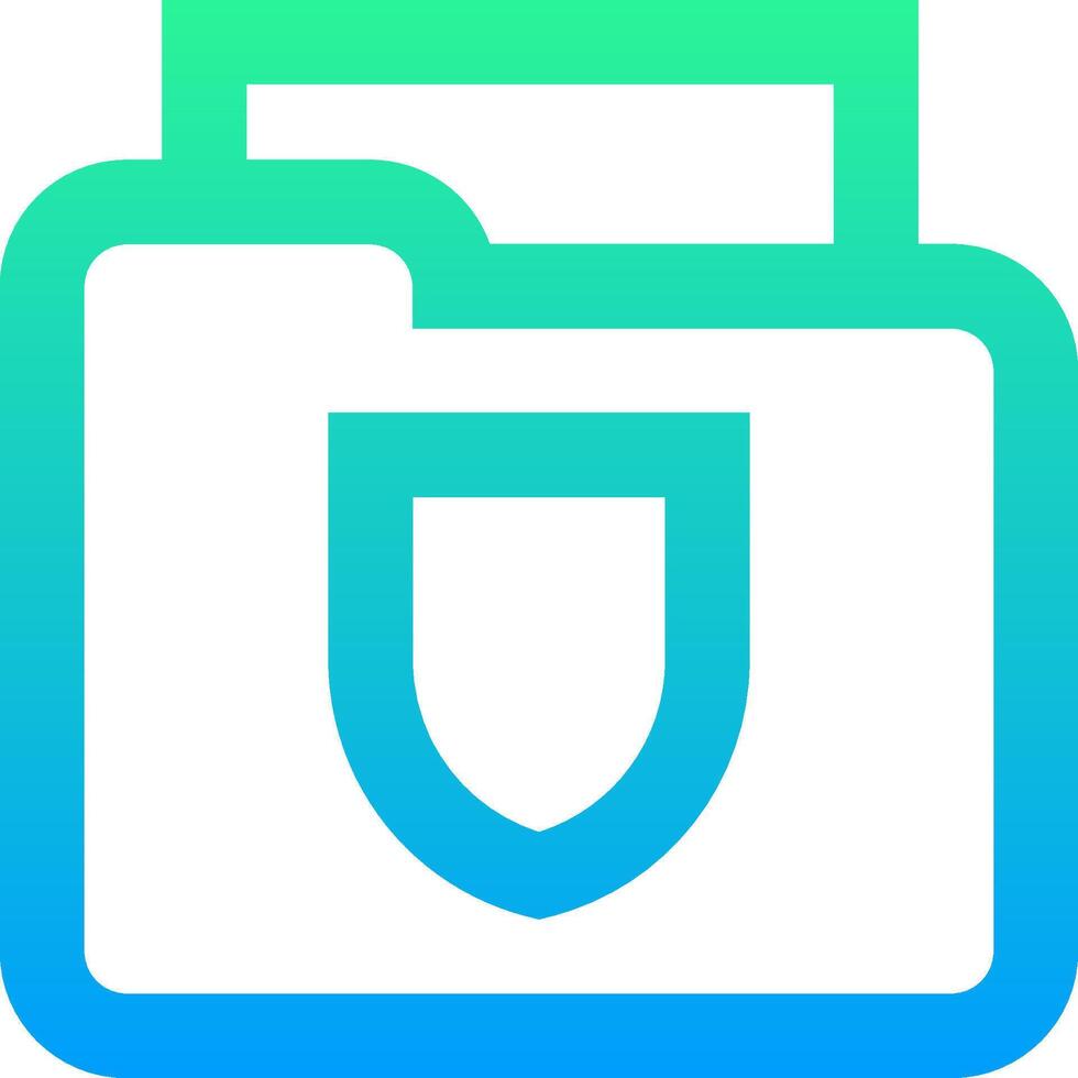 A folder with a shield on it vector