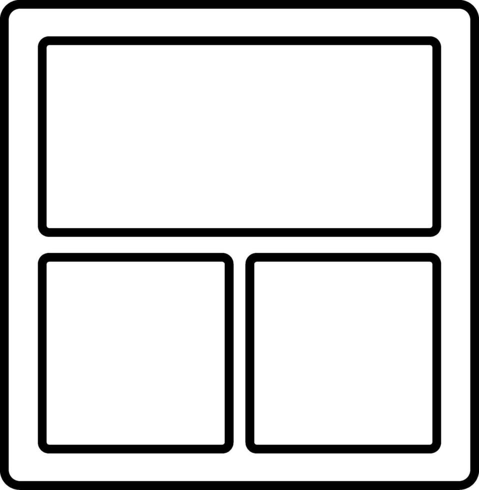 A square with four squares on it vector