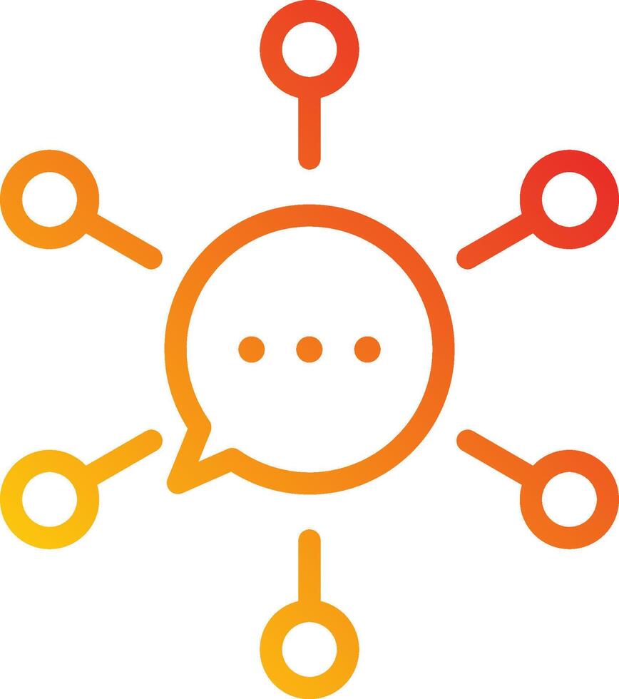 A chat bubble with a speech bubble and a circle around it vector