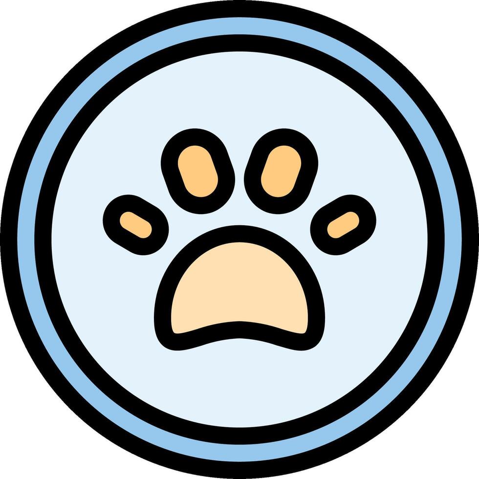 A paw print icon on a white background vector