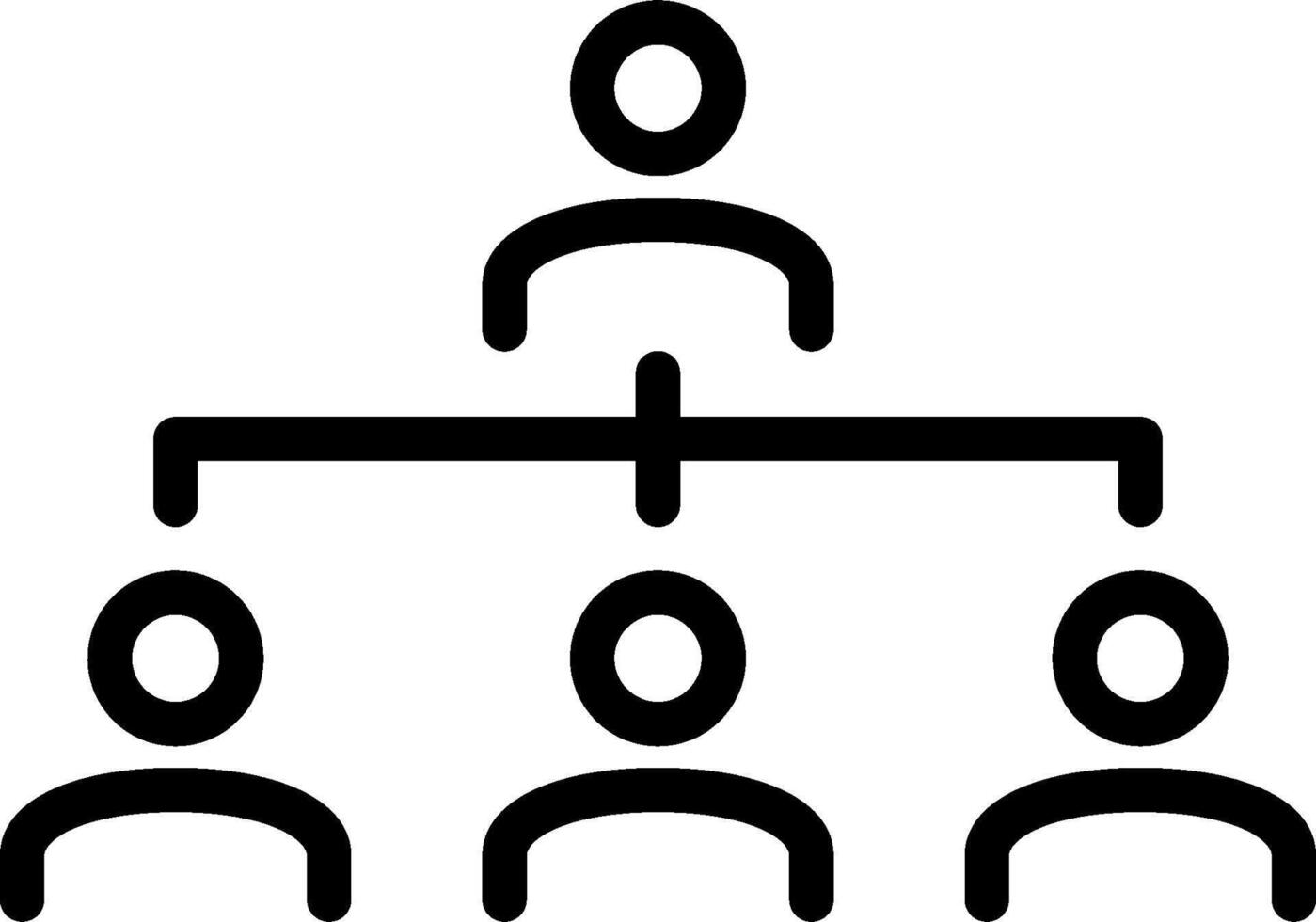 A group of people are standing in a hierarchy vector