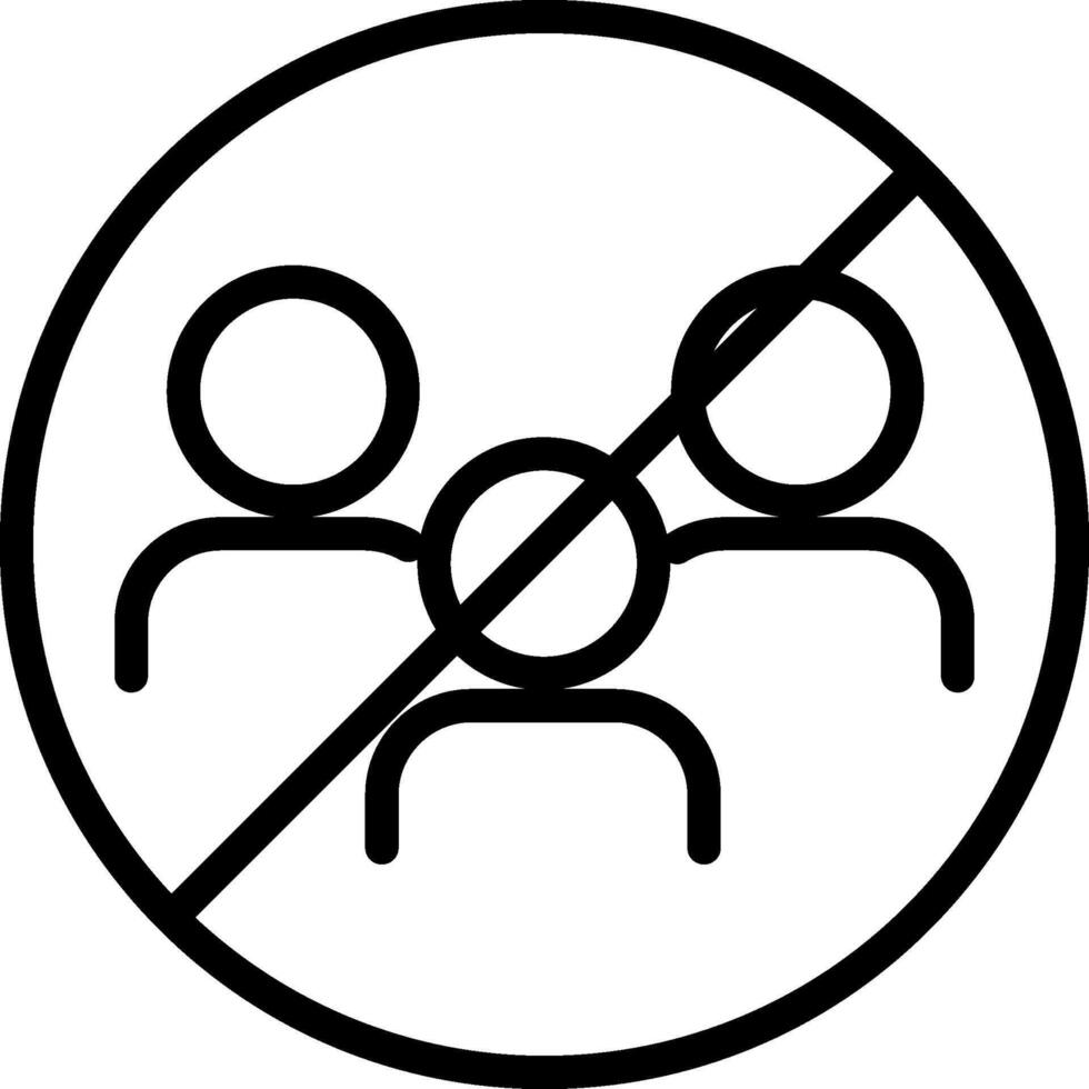 No people icon vector