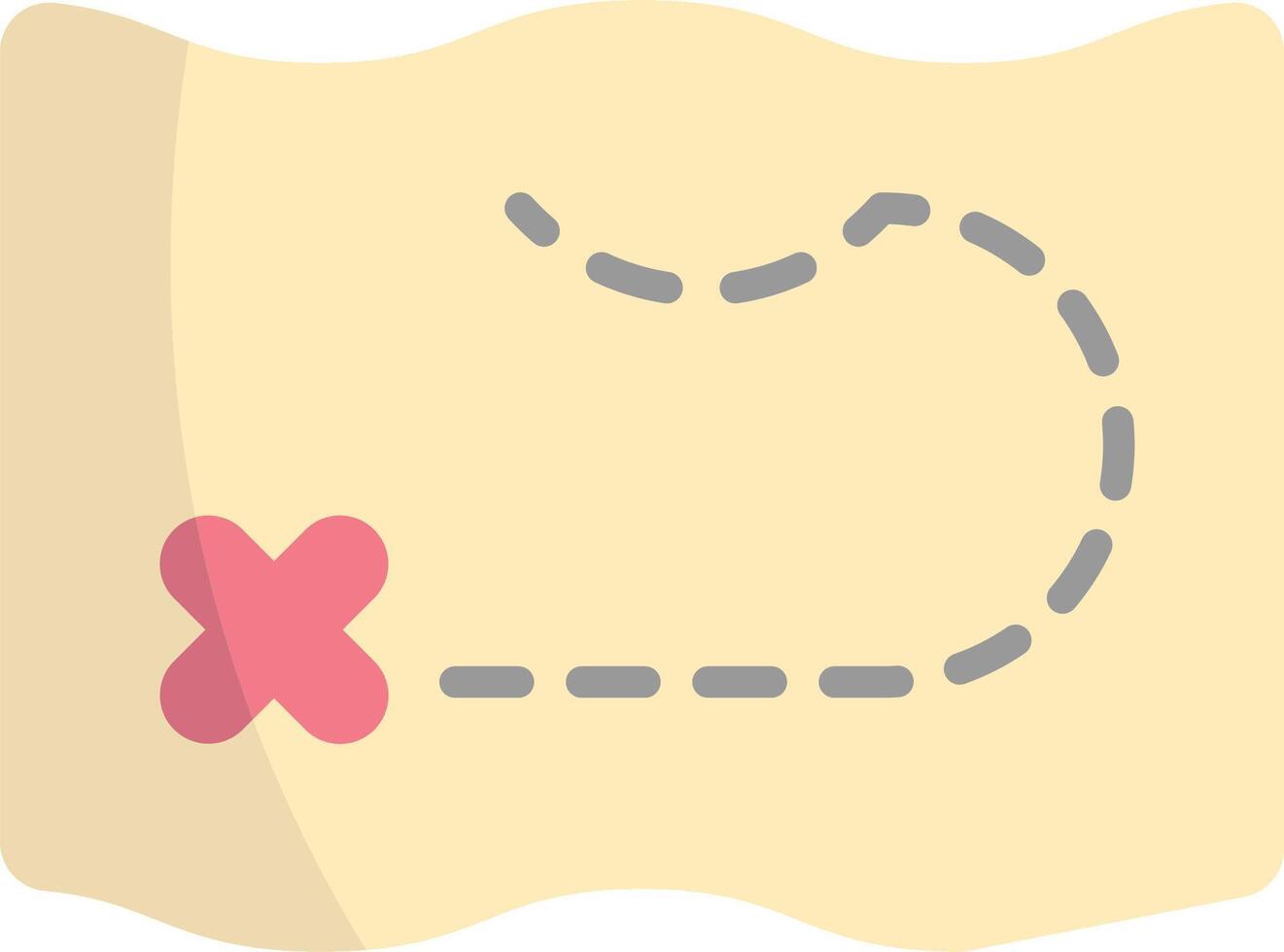 A map with a red x on it vector