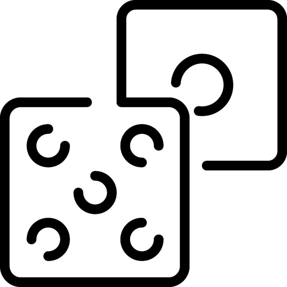 A black and white image of a dice vector