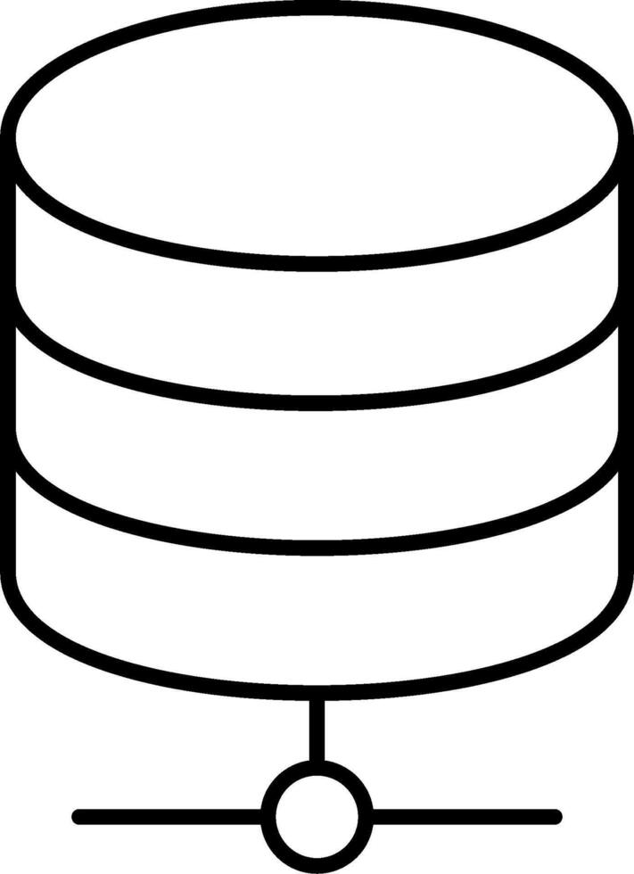 A black and white illustration of a data storage device vector