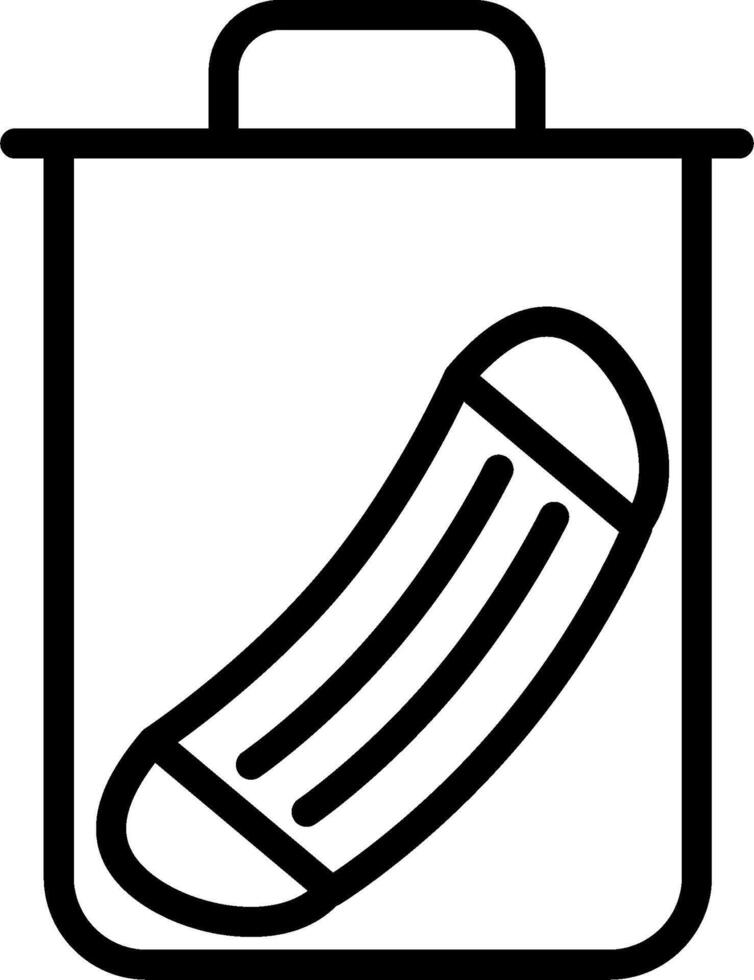 A sausage in a bag icon vector